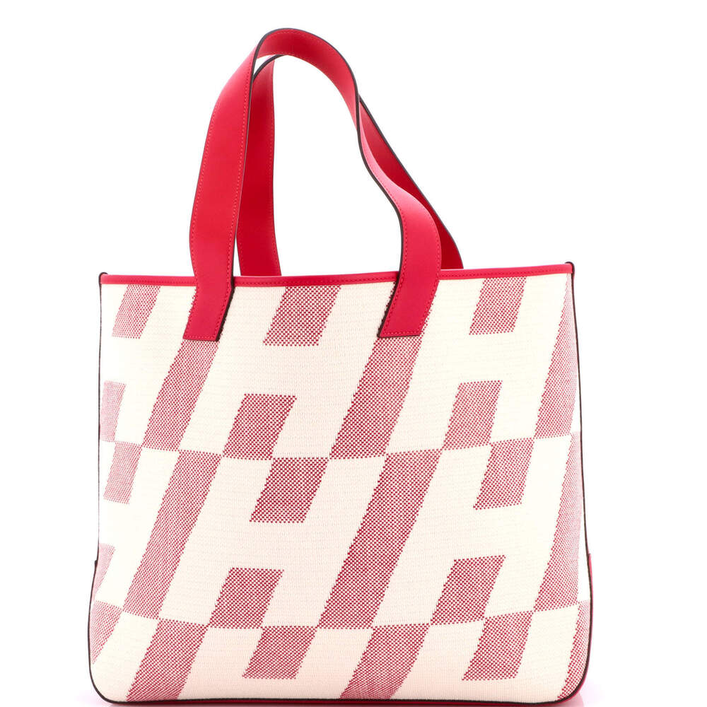 Hermes 40 Cabas H en Biais Tote Canvas with Leather